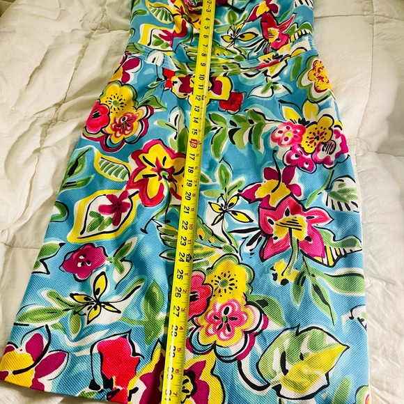 David Meister Strapless Floral Tropical Dress Size 8 - Picture 8 of 13